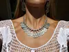 Boho Ethnic color Metal Gypsy Necklace Coachella Beach Choker Bib Coin Statement Necklace For Women Turkish Festival Jewelry ► Photo 1/6