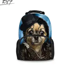 Fashion 3D Printing Animals Backpacks Dogs Backpacks High Quality Cute Pirates Dogs Bags Tourism Backpacks Student Bags
