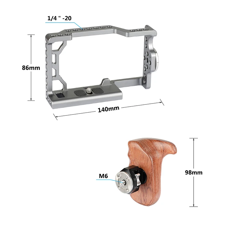 CAMVATE A6500 полный Cage Kit с розеткой деревянная рукоятка(правая сторона) C2074