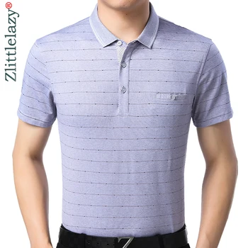 

2019 brand casual summer striped short sleeve polo shirt men poloshirt jersey pocket mens polos tee shirts dress fashions 201908