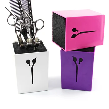 

6 color choose Professional Hair Comb Scissor Case Salon Hair Tools Hair Scissor Holder For Barber Scissor Socket Storage Box