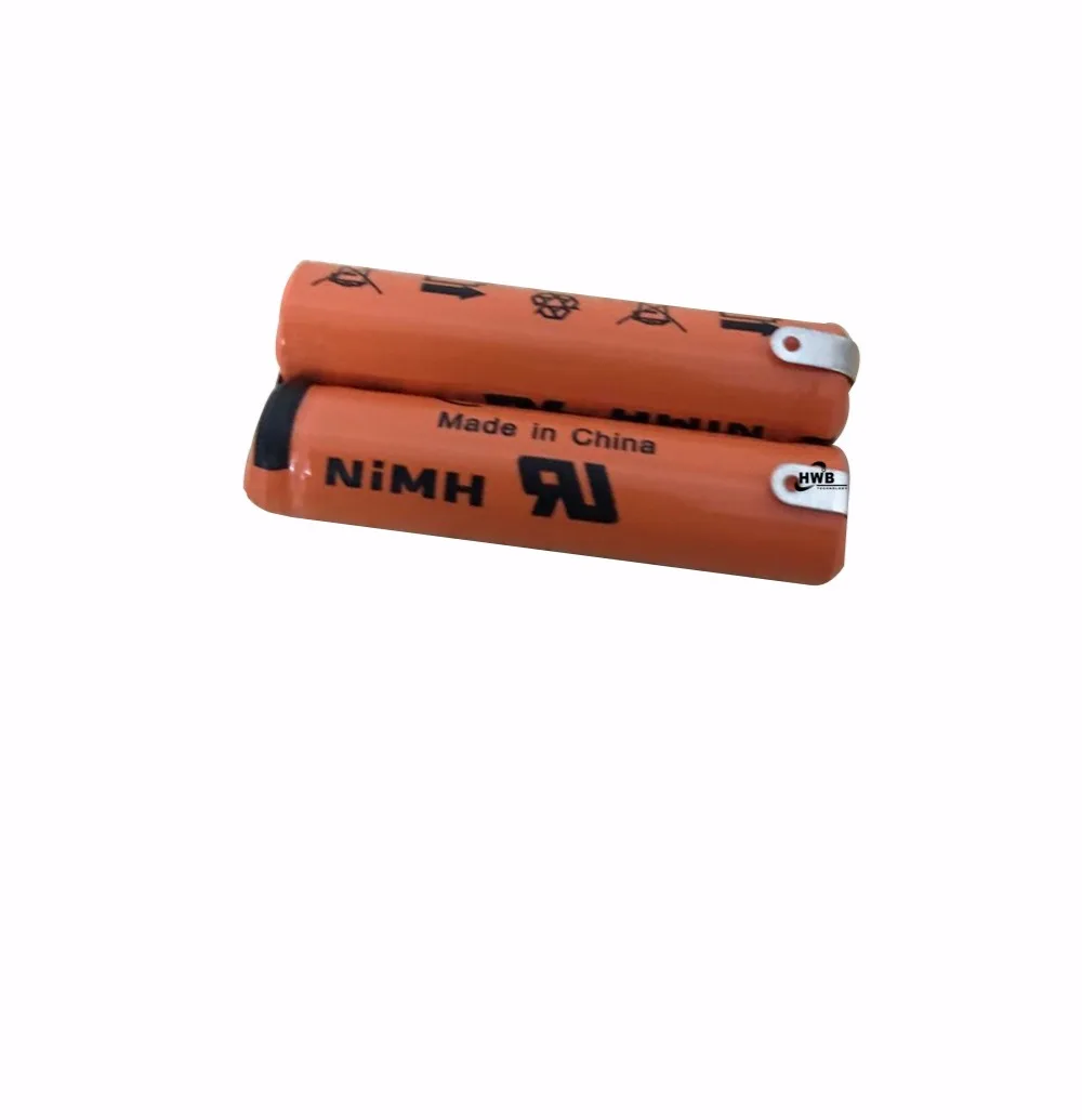 2PCS 1.2V Ni MH rechargeable battery 750mah for electric shaver razor