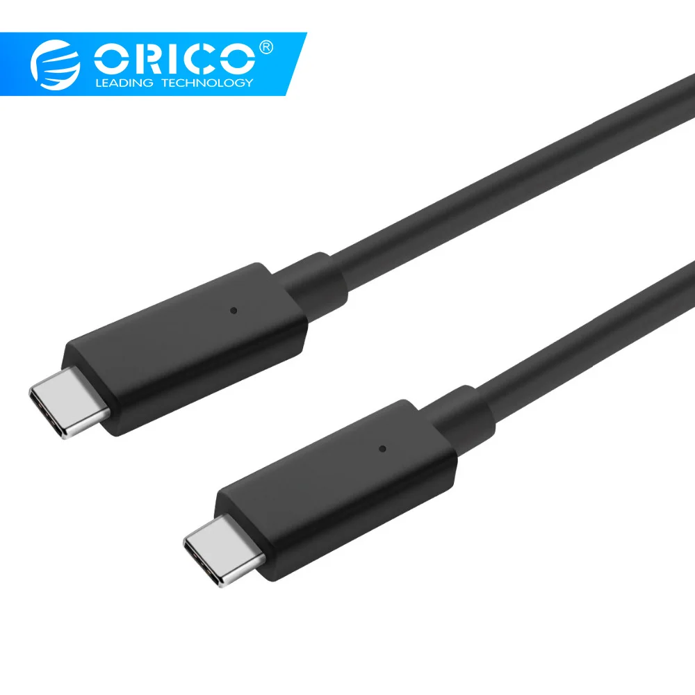 ORICO USB3.1 GEN2 10 Gbps con E-mark Cable de datos de 100 W de potencia de tipo C a tipo a que- cable de carga de transmisión de datos 50 CM de longitud