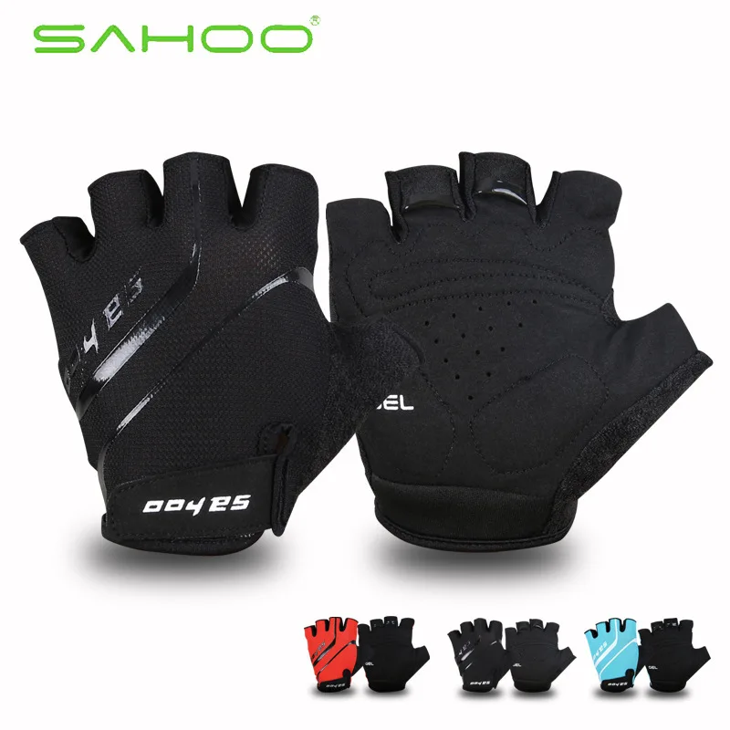 SAHOO Summer Glide Style Cycling font b Gloves b font Half Finger Shockproof MTB Road Bike