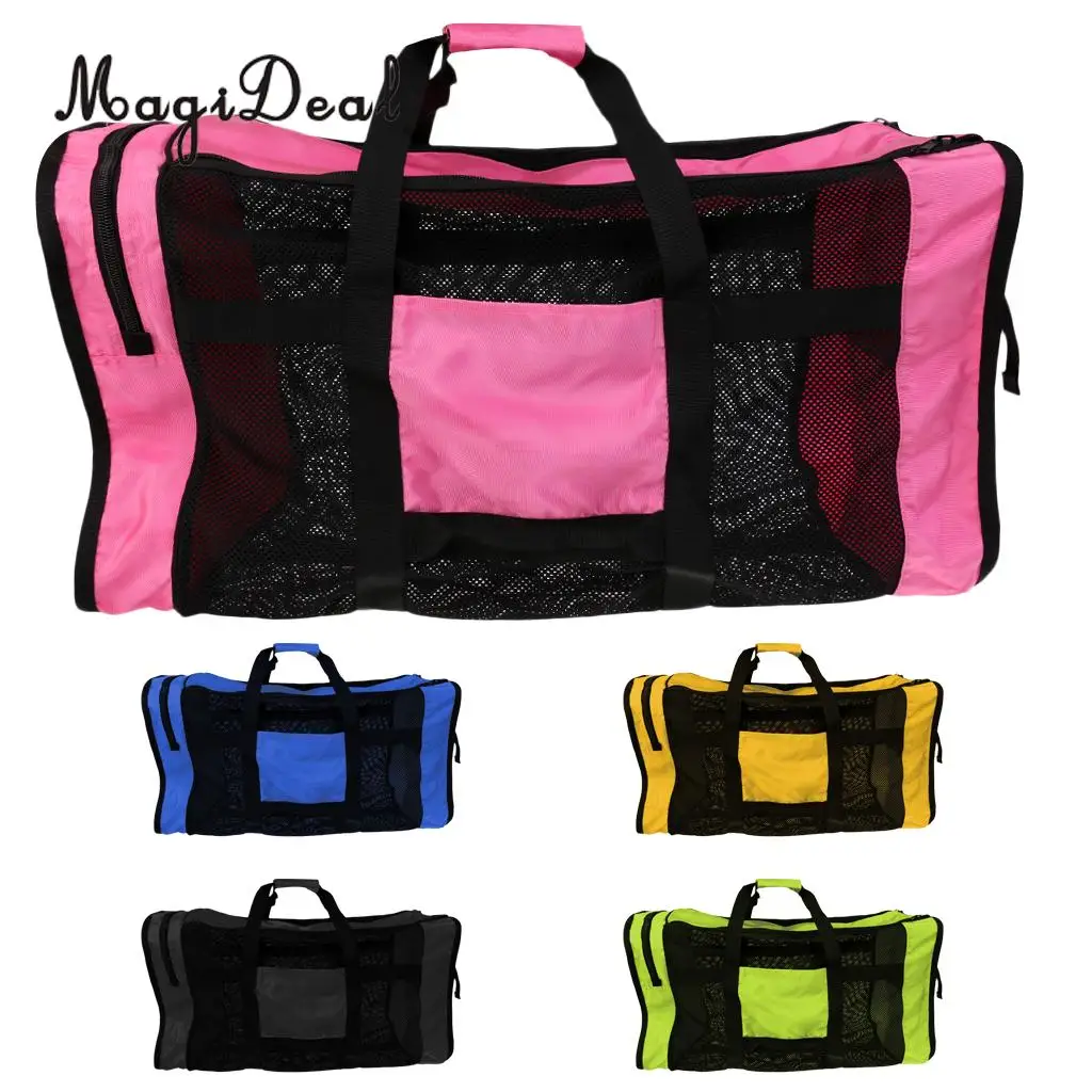 MagiDeal Foldable Heavy Duty Mesh Dive Bag Duffel Bag Storage Pouch for Diving Scuba Water Sports Dreediving Gear Equipment