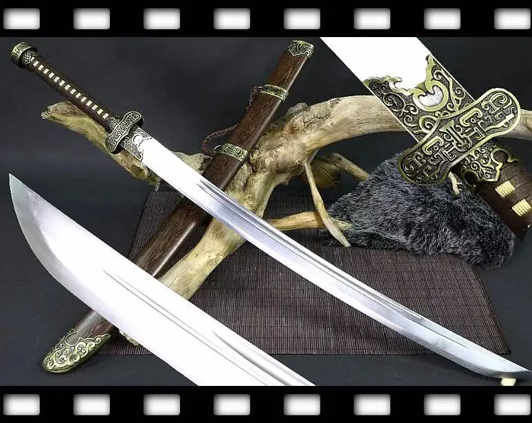 

Handmade Full Tang High Manganese Steel Blade Sharp Chinese KungFu Broadsword WuShu DaDao Sword Qing Dao