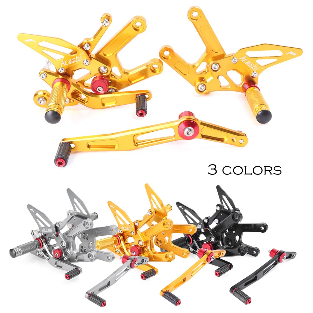 

CNC Motorcycle Adjustable Rearset Footpegs Footrest Pedal for YAMAHA YZF-R6 YZF R6 2017