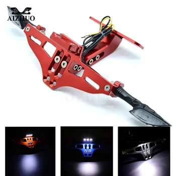 

Motorcycle Licence Plate Holder Number Holder LED Turn Signal For honda cb 250 cb1000r burgman 400 kawasaki zzr 400 ninja 650