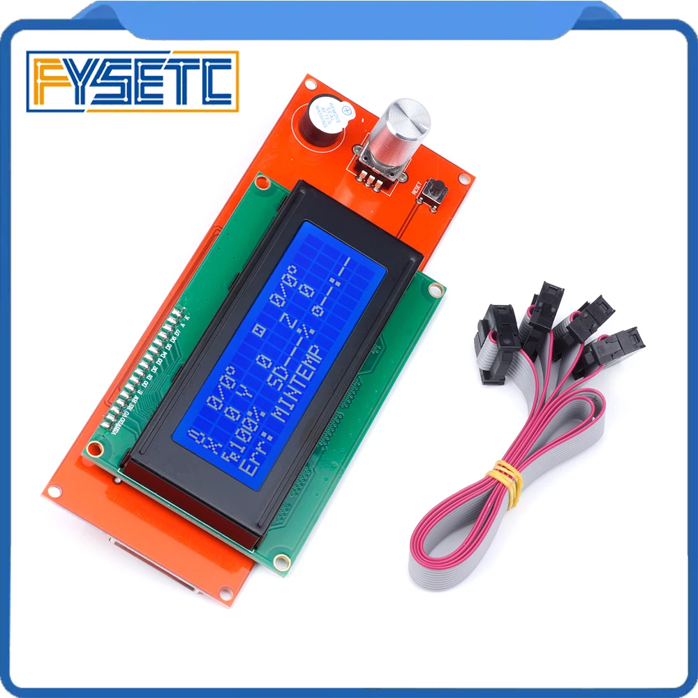 2004 شاشة الكريستال السائل 3D طابعة تحكم مع محول RAMPS 1.4 مندل (20 حرفا × 4 خطوط) ل Anet A8 شحن مجاني