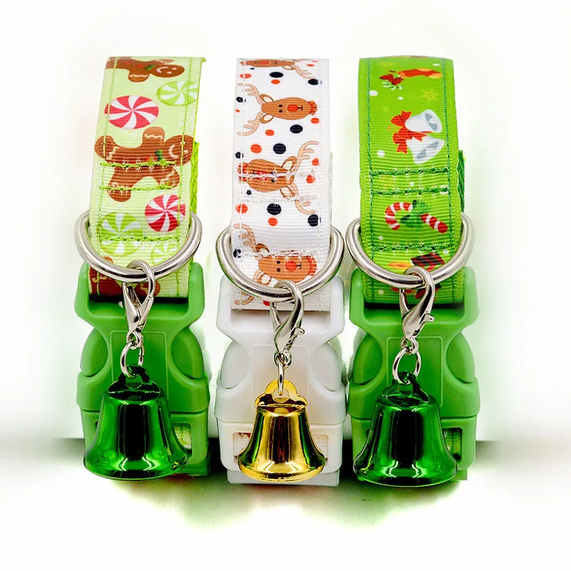 

Christmas Dog Collar Red Snowman Colar Pet Nylon Collars Xmas Puppy Cat Adjustable Collar Leashes For Small Dogs Chihuahua Teddy