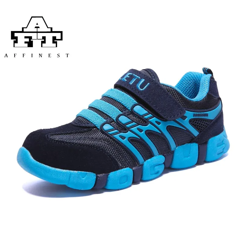 

AFFINEST Kids Soft Running Shoes Boys Girls Breathable Sneakers Slip On School Shoes Leather Upper outdoor sport