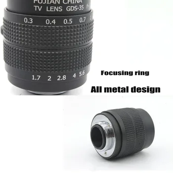 

Fujian CCTV 35mm f1.7 Lens C Mount for Canon for EOS M / M2 / M3 etc.black