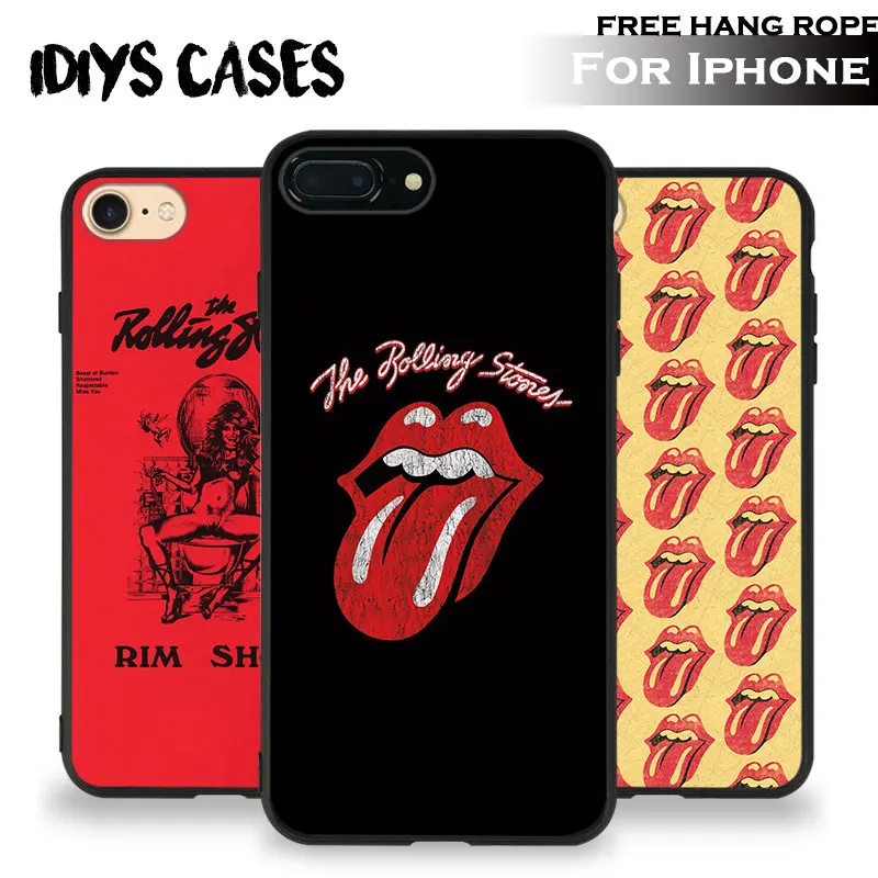 Afbeeldingsresultaat voor De Rolling Stones Classic Band Gratis Hang Touw Tpu Zachte Siliconen Telefoon Case Cover Shell Tas Voor Apple iPhone 5 SE 5 S 6 6 S 7 PLUS