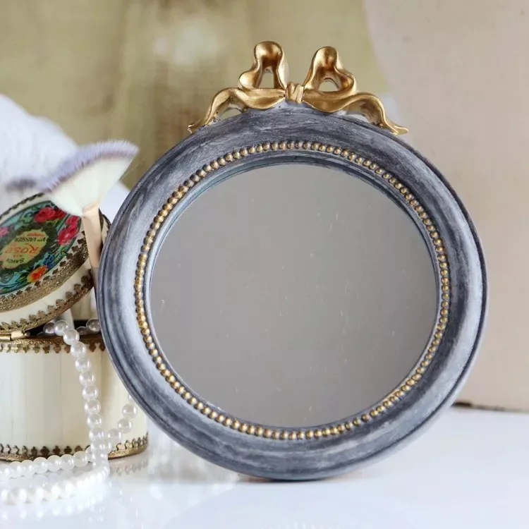 Small makeup mirror standing mirror lady dresser mirror