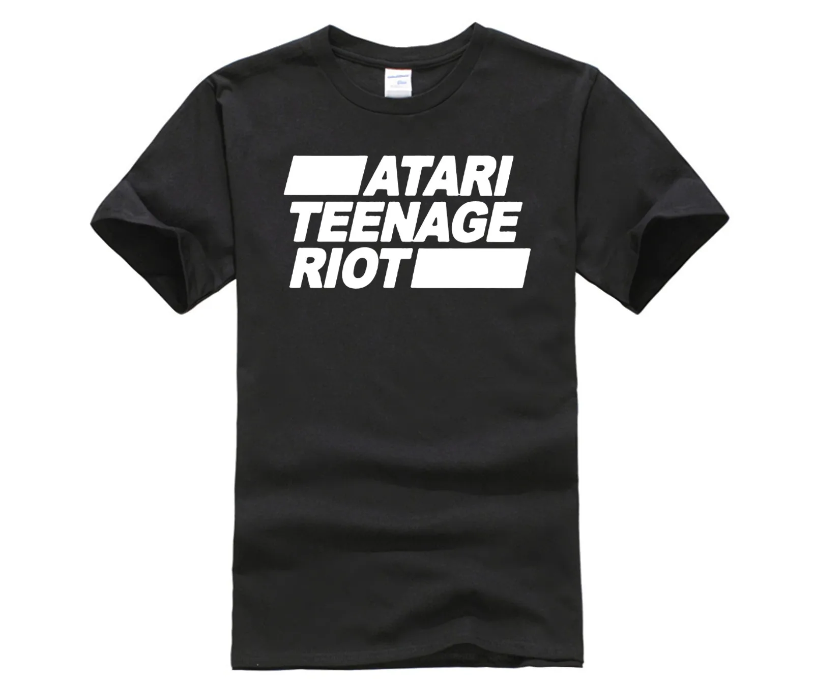 

Phiking New Atari Teenage Riot Hardcore Band Men's Black T-Shirt Size Novelty Cool Tops Men Short Sleeve T Shirt