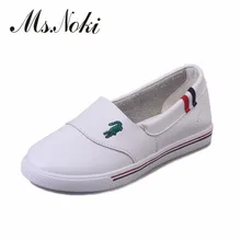 2016 été automne plat mocassins nouvelle chaussures femmes Glissement Sur Mocassins blanc Splice Plate-Forme de causalité chaussures de mode filles de chaussures de l’école