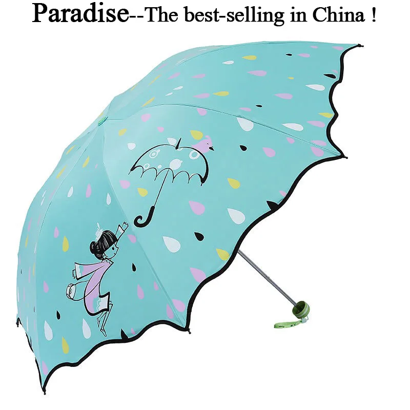 

Children Umbrella Kids Cartoon Folding Cute Light Chinese Portable Clear Girl Parasol Sun Rain UV Protection Umbrellas For Sale