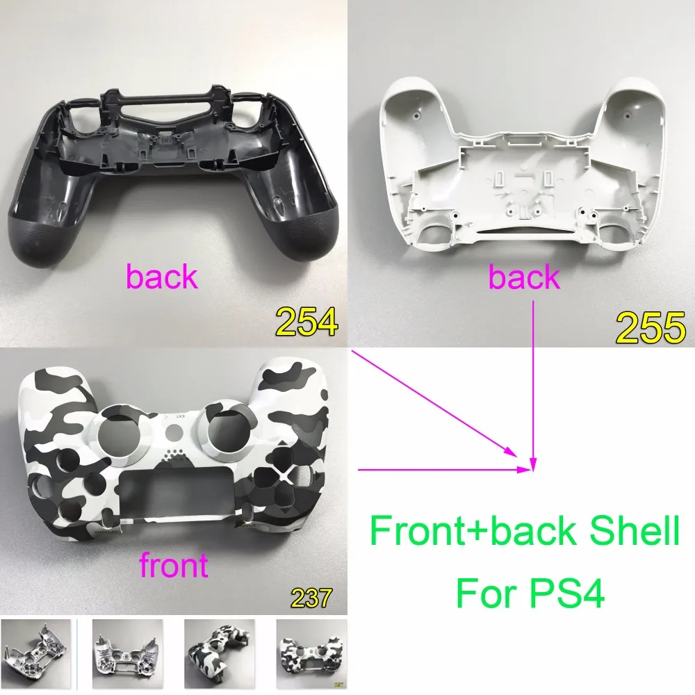 

Case Front+back Shell Housing Cover for Sony PS4 Controller Camouflage