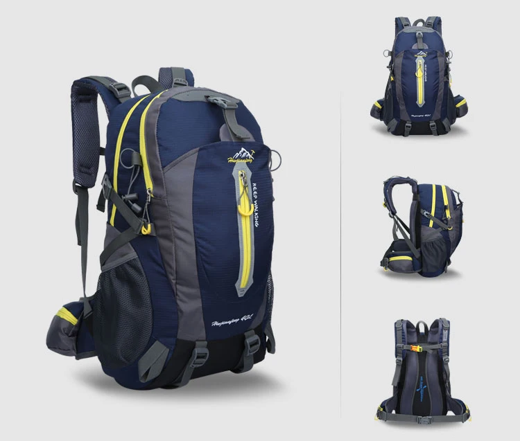Mochilas à Prova Bolsa de Montanhismo ao ar Livre Mochila Viagem Escalada Dwaterproof Água Náilon Acampamento Caminhadas 40l 11 montanhismo náilon acampamento caminhadas mochila