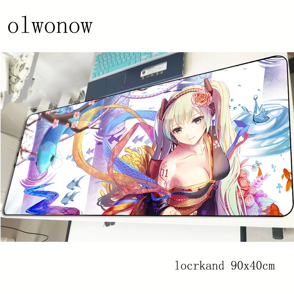 Hatsune Miku коврик для мыши красочные 900x400x2 мм коврики для мыши игровой коврик для мыши геймер великолепные персонализированные коврики для мыши Клавиатура ПК pad