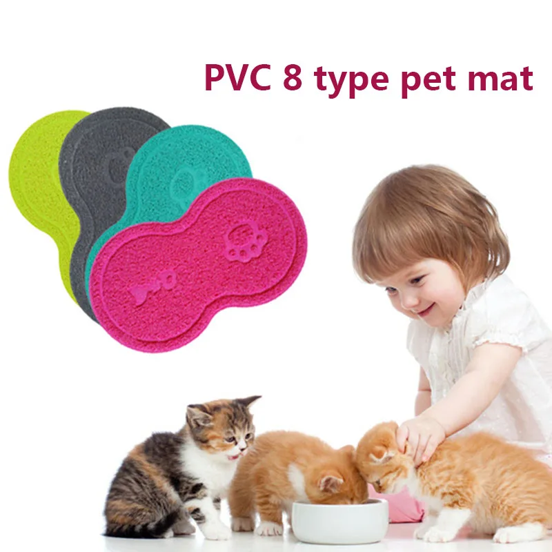 

Pets Dog Cat Litter Mat Kitten Dish Feeding Bowl Placemat Tray Tidy Anti-Slip Pad Hot Sale