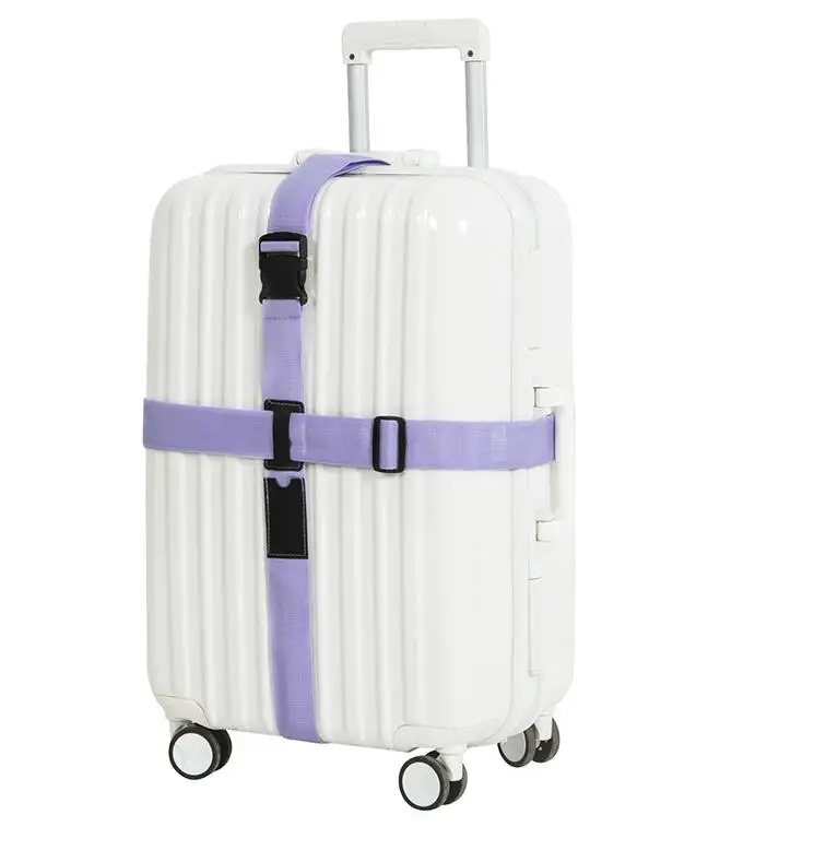 Креативный Регулируемый поперечный багажный ремень для путешествий, чемодан на колесиках, нейлоновый упаковочный ремень, багажный упаковочный ремень, дорожные аксессуары Z167 - Цвет: light purple