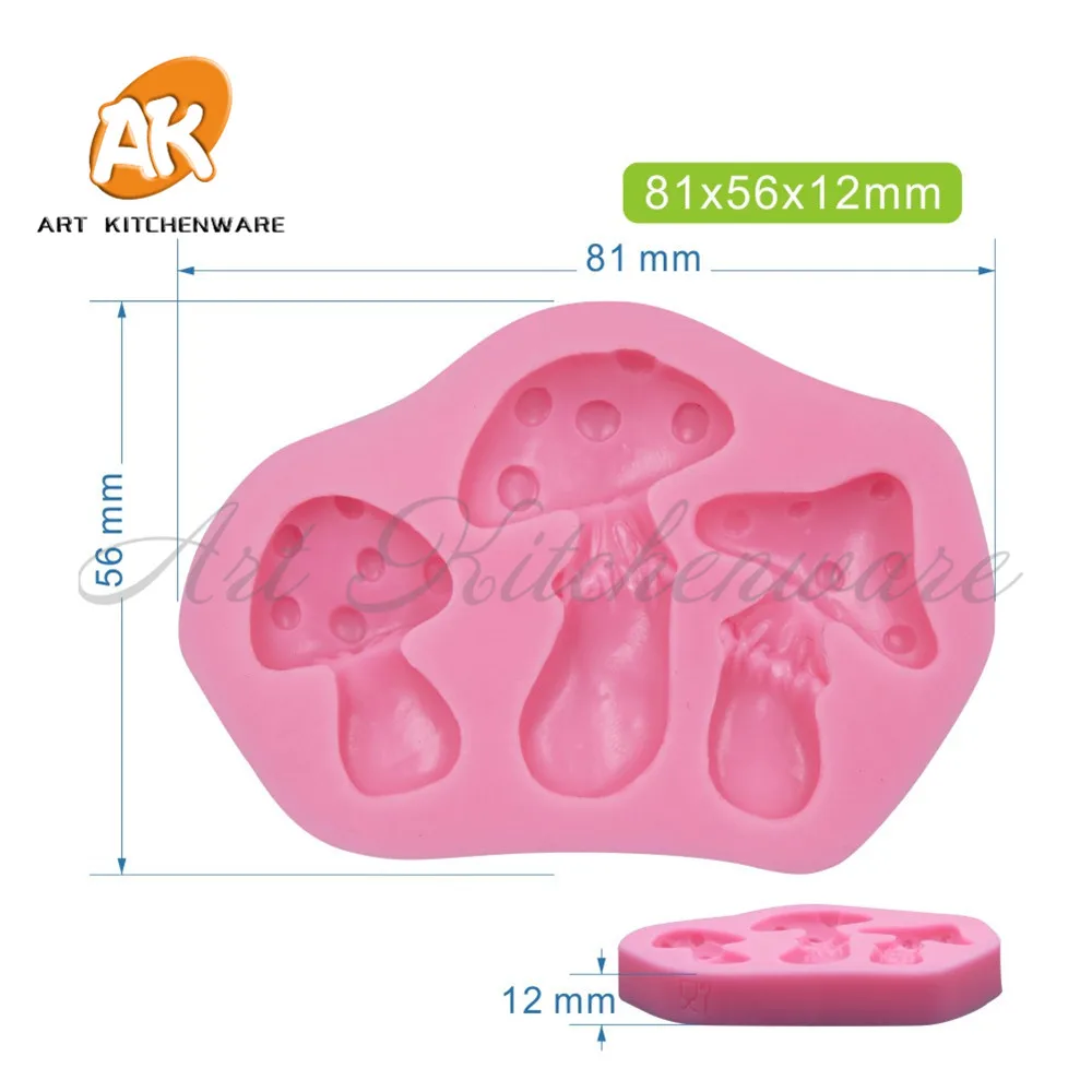 Mushroom Food Grade Silicone Mold fondant Molds for Cakes Soap