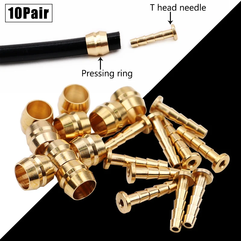 10 set Mountain Bike Hydraulic Disc Brake Hose Pressing Ring T Needle
