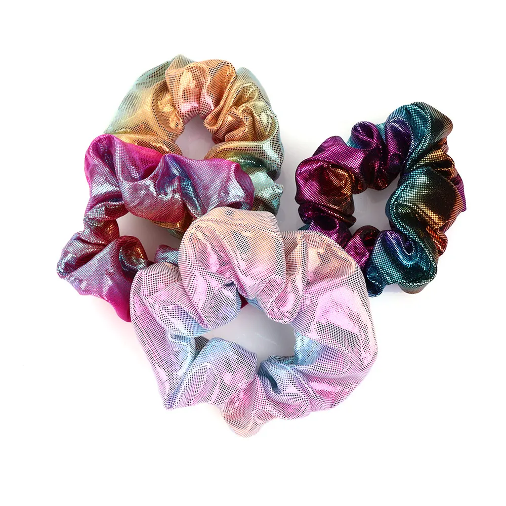 

1 Pcs Fashion Elastic Women Hair Rope Glitter Ponytail Holder Laser Radiation Colorful Hair Ring Scrunchy Hair Band Hair Styling
