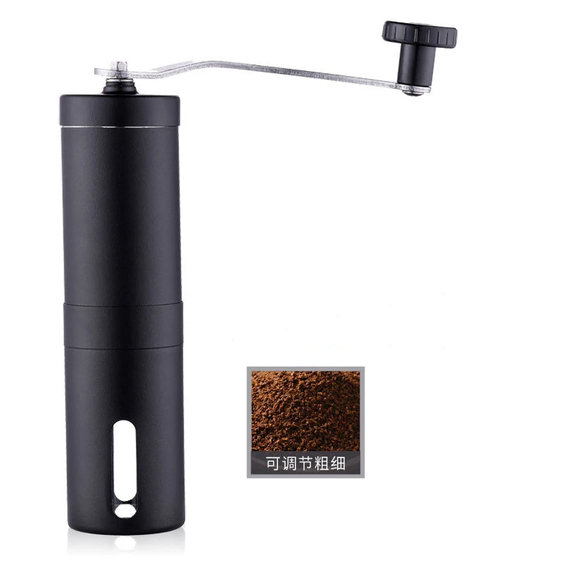 

New hand coffee machine coffee grinder manual pepper mill black spray