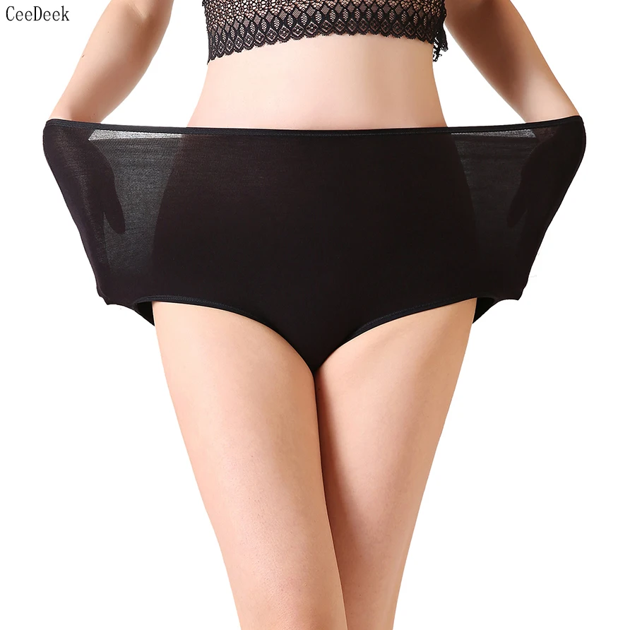 2019 Women Intimates Big Size Physiological Panties Bamboo Fiber High
