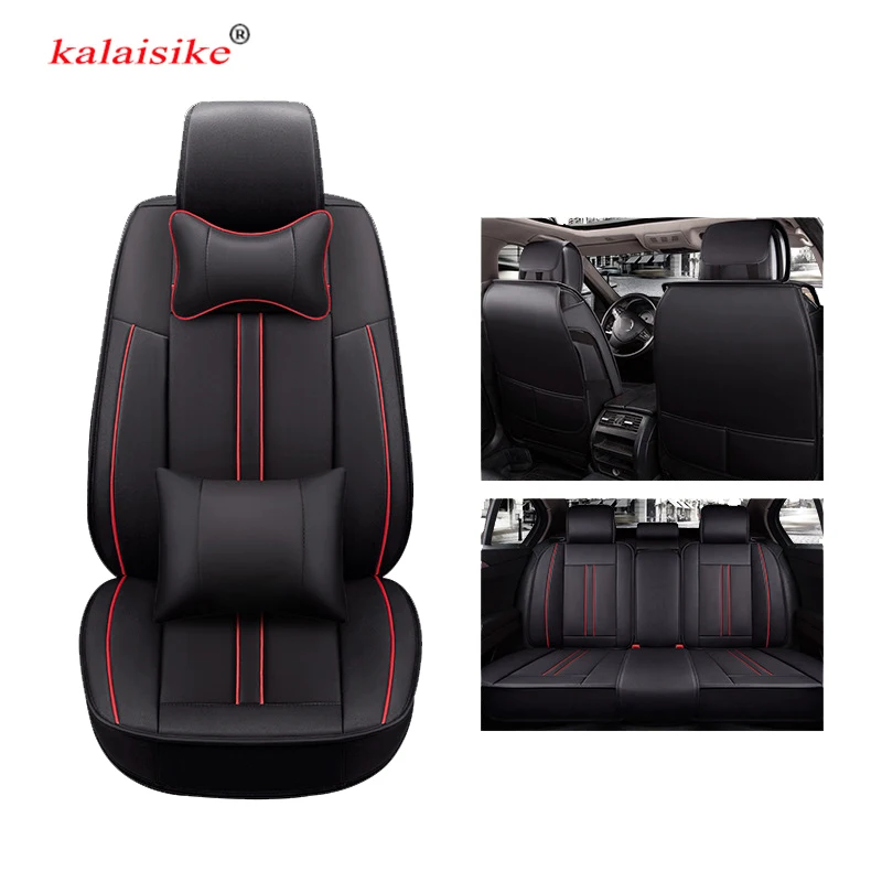 kalaisike high quality leather universal font b car b font seat covers for SEAT Ford Toyota