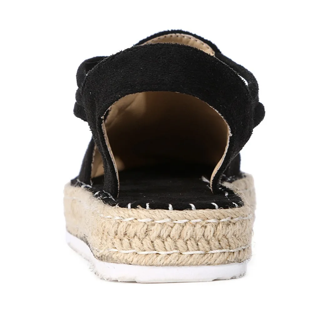 2019 women's sexy fashion sandals buckle with platform sandals retro open toe gladiator sandals ladies non-slip sports 40J (5)