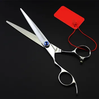 

High quality Japan 440c left hand pet 8 inch shears dog grooming hair scissors cutting makas berber tools hairdressing scissors