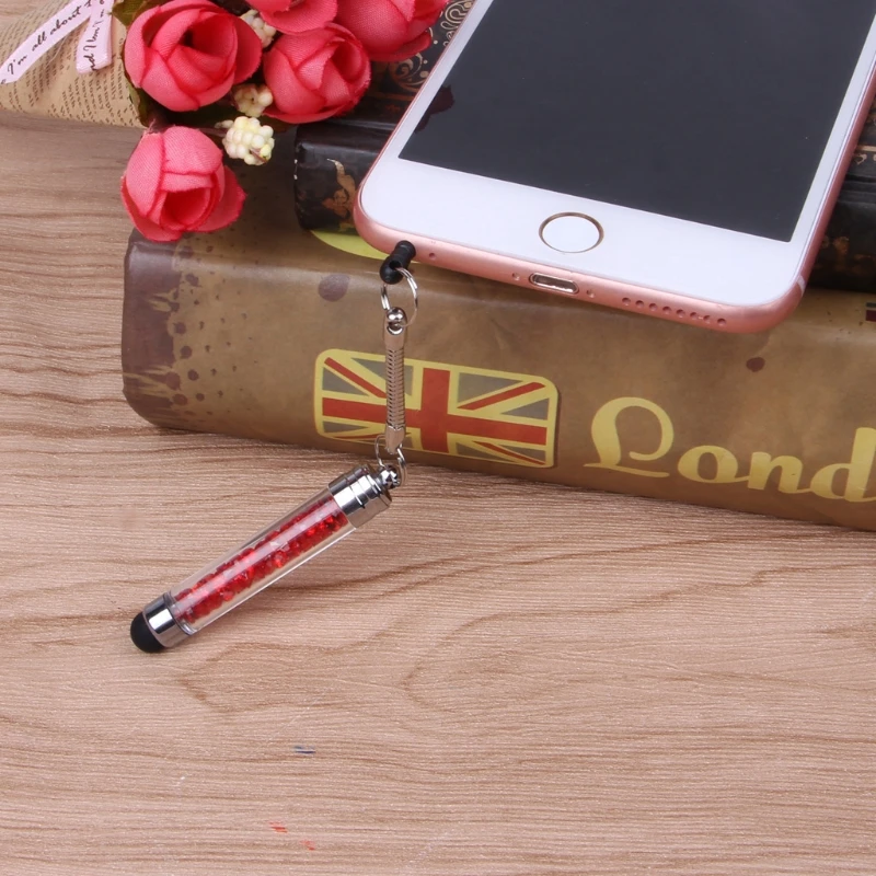 

Diamond Crystal Touch Screen Pen Stylus 3.5mm Dust Plug Cap 2 in 1 for Mobile Phone for Tablet