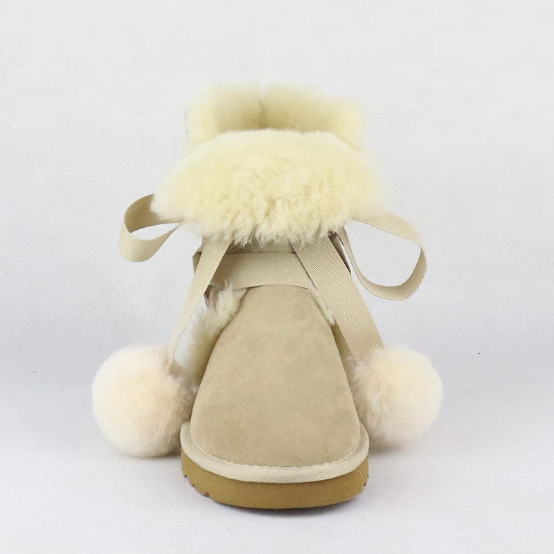 UVWP/Новые модные женские зимние ботинки; теплые шерстяные ботинки; зимние ботинки из натурального меха; женские ботинки из натуральной овечьей кожи