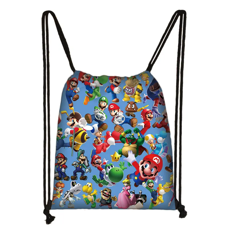 Mario Sonic Boom Hedgehogs 3D Drawstring Bag Printing Backpack Daily Casual Boys Girls knapsack Drawstring Bags - Цвет: 028