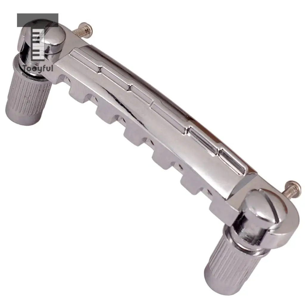 Tooyful Compensated Wraparound Bridge Tailpiece with Studs for LP Style Guitar Parts Accessories