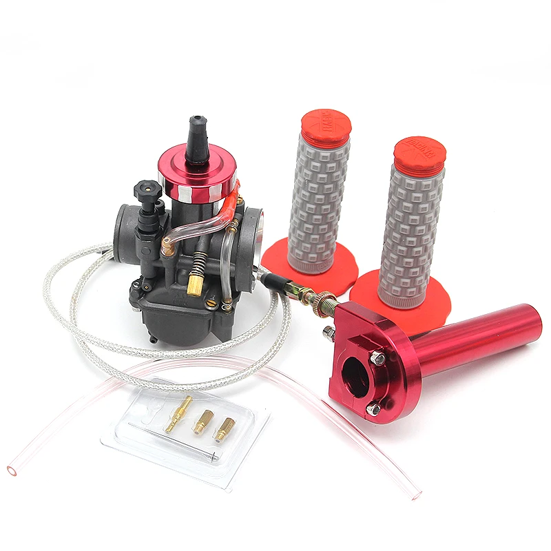 

universaly Motorcycle PWK mikuni carburetor new modify 28 30 32 34mm carburador with cable grip fuel tube grip color can choice