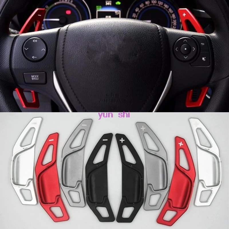 Car Steering Wheel Paddle Shift DSG Shifters Decoration Sticker Car-styling Cover For Toyota REIZ CAMRY COROLLA ZELAS LEVIN RAV4