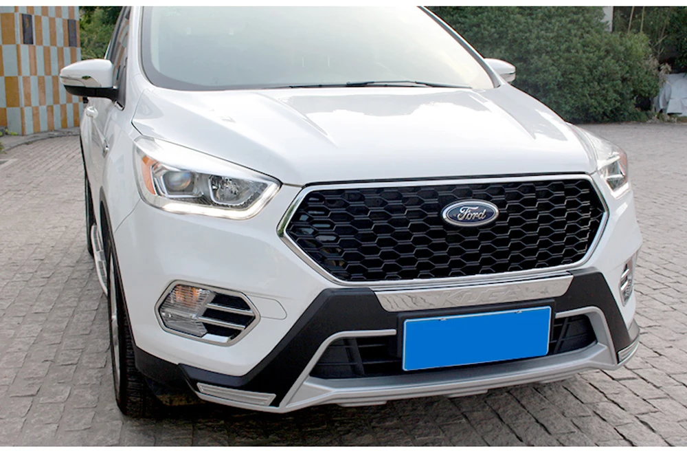 Глянцевая черная Решетка переднего бампера для Ford Escape Kuga ячеистая решетка