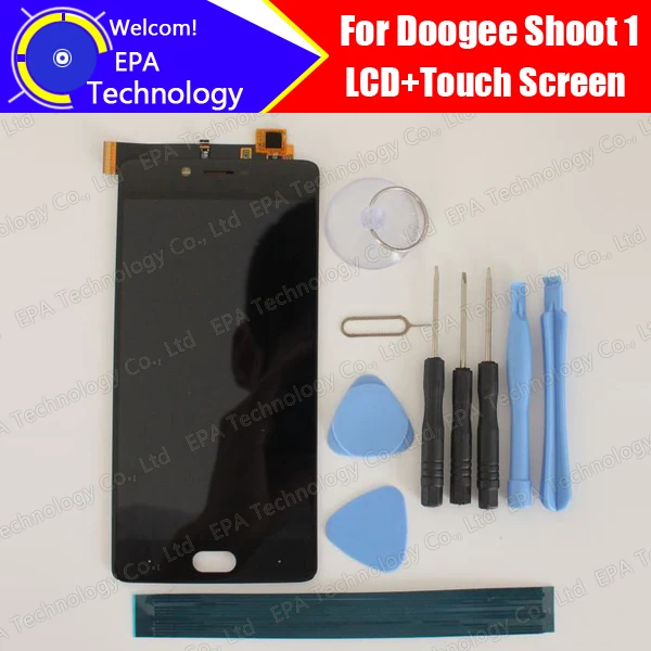 Цена Doogee Shoot 1 ЖК дисплей + сенсорный экран 100% оригинальный новый протестированный дигитайзер стеклянная панель Замена для Shoot 1 + подарки