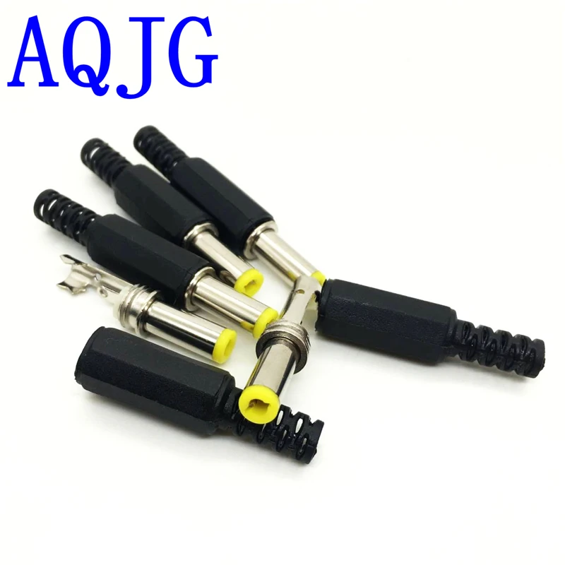 

100pcs black 5.5mm x 2.5mm DC male jack adapter Power Plug Socket Barrel Connectors 5.5*2.5mm