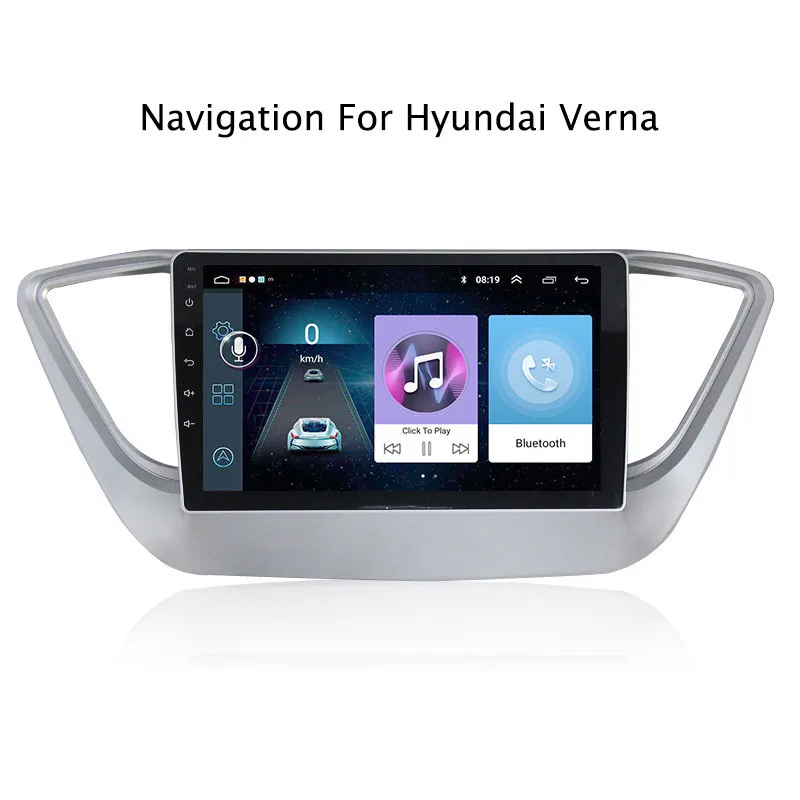

ECTWODVD 9inch Android 8.1 Car Radio GPS Navigation Multimedia Stereo DVD Player for Hyundai Verna Solaris 2017 2018