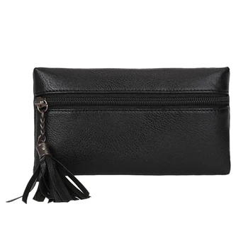 

Women Leather Waist Bags Mini Portable Phone Bag Female Belt Bag Purse Tassel Chest Handbags Bag Black