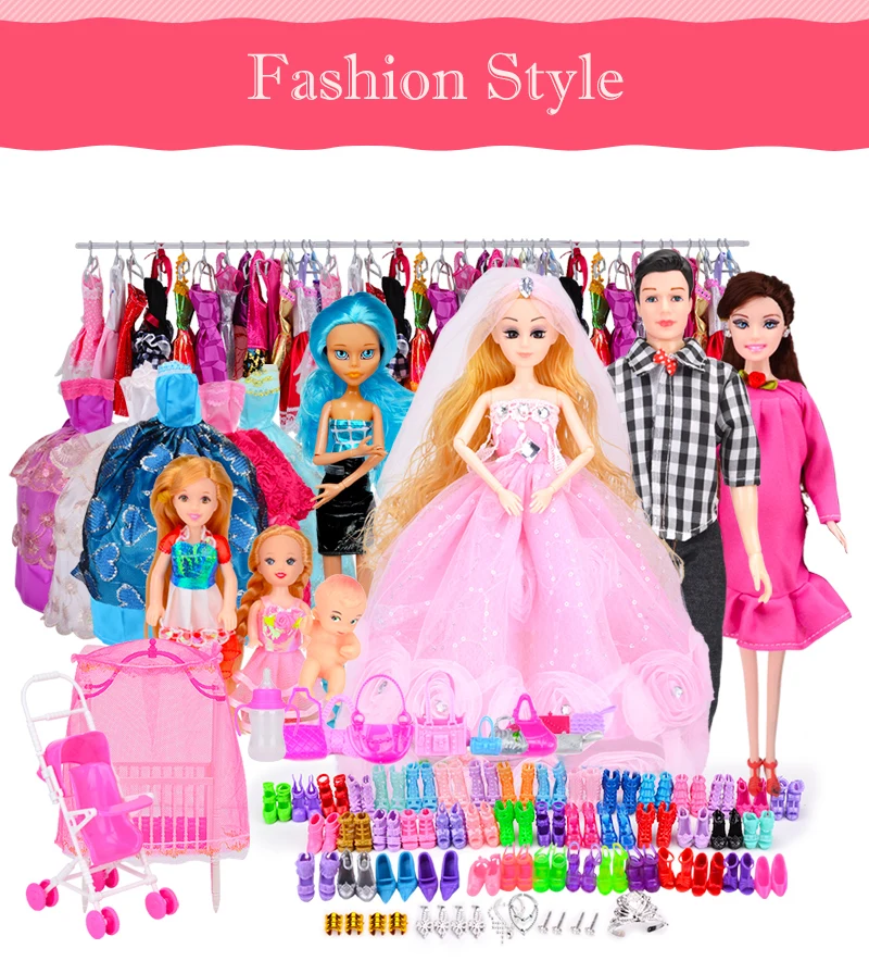 UCanaan DIY Dressup, игрушки для девочек, набор, кукла принцессы для детей, подвижное шарнирное тело, супер мульти аксессуары для кукол 30 см