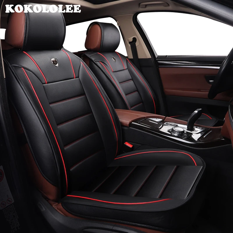 kokololee Front Rear pu Leather font b car b font seat covers set For Ford mondeo