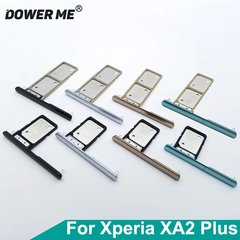 

Dower Me Single Dual SIM Card Holder Reader Sim Tray Slot With Cover For Sony Xperia XA2 Plus XA2P 6inch