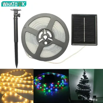 

2835 Solar LED Strip Light Outdoor Lawn Lamp Bar Tube Strip IP67 Waterproof 5m Garden Wedding Christmas Party Decoration Lights