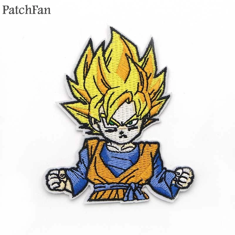 A0488 Patchfan классический мультфильм Dragon Ball Сон Гоку дед сон Гохан Железо на патч ручной работы эмблемы с вышивкой шитье Patchworks - Цвет: 2